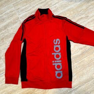 NWOT Adidas red and black track suit jacket - size 14/16